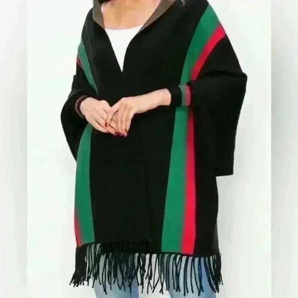 Fashion sweater poncho preppy - Picture 7 of 7